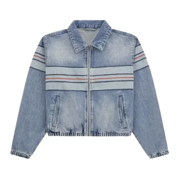 The Electric State Michelle Stripe Denim Jacket - Image 2