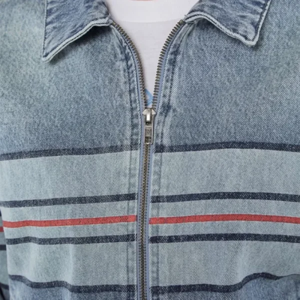 The Electric State Michelle Stripe Denim Jacket - Image 3