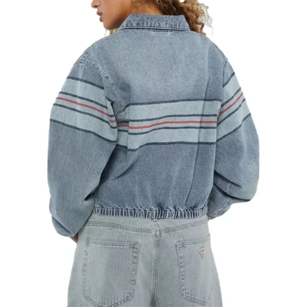 The Electric State Michelle Stripe Denim Jacket - Image 4