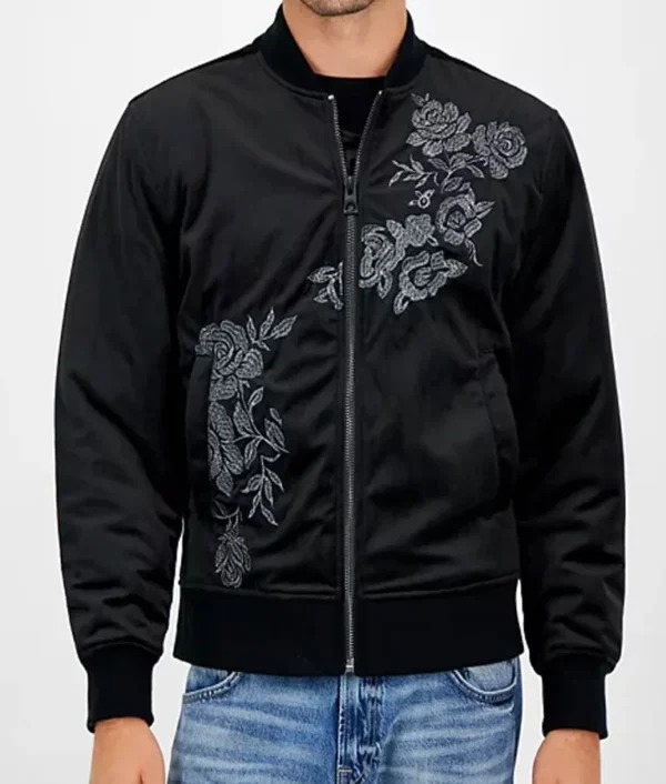 The Talk Akbar Embroidered Bomber Jacket - Image 2