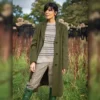 The Traitors UK 2024 Claudia Winkleman Green Coat - Image 2