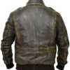 A2 Distressed Cowhide Leather Bomber Aviator Flight Jacket