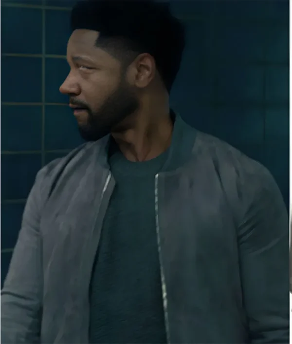 The Equalizer S05 Tory Kittles Suede Zip Bomber Jacket