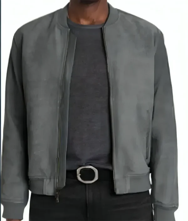 The Equalizer S05 Tory Kittles Suede Zip Bomber Jacket - Image 2
