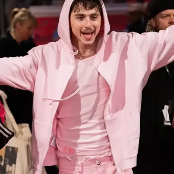Timothee Chalamet Berlin Film Festival Pink Hoodie