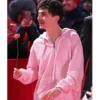 Timothee Chalamet Berlin Film Festival Pink Hoodie - Image 3