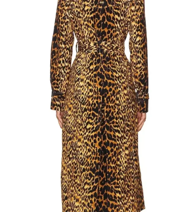 Beyond the Gates Hayley Lawson Leopard Trench Coat - Image 3