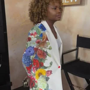 The View 2025 Karine Pierre White Floral Blazer