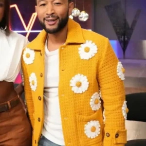 The Voice S27 John Legend yellow Daisy Applique Jacket