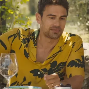 The White Lotus S02 Cameron Sullivan Yellow & Black Printed Shirt
