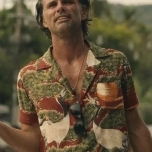 The White Lotus S03 Walton Goggins Crane-Printed Aloha Shirt