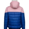 Women’s Pink and Blue Puffer Jacket - Image 3