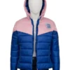 Women’s Pink and Blue Puffer Jacket - Image 4