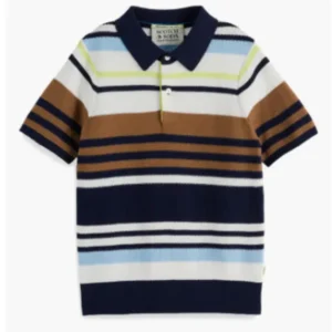 9-1-1 S08 Gavin McHugh Multicolor Striped Polo Shirt