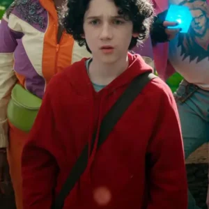 A Minecraft Movie Sebastian Eugene Hansen Red Hoodie