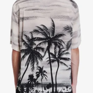 American Idol S23 Luke Bryan Black & White Hawaiian Shirt