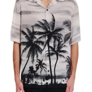 American Idol S23 Luke Bryan Black & White Hawaiian Shirt