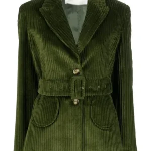 Good Morning America 2025 Paulina Chávez Green Corduroy Blazer