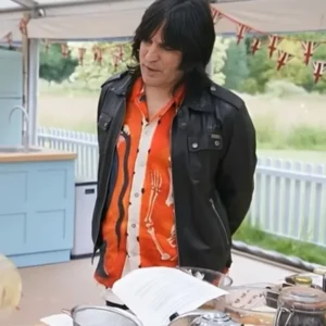 Great British Bake Off Noel Fielding Black Leather Jacket