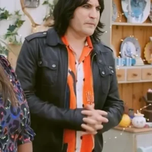 Great British Bake Off Noel Fielding Black Leather Jacket