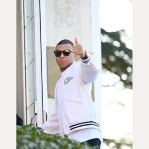 Kylian Mbappe Christian White Varsity Jacket
