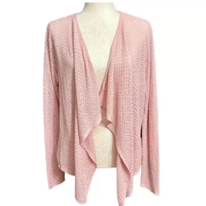 Love On The Spectrum S03 Abbey Lutes Pink Draped Cardigan