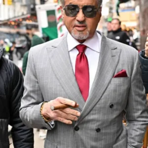 Sylvester Stallone NYC 2025 Grey Blazer