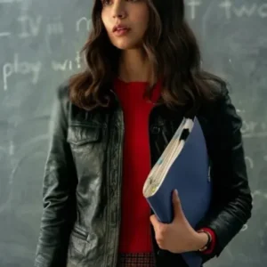 The Life List 2025 Sofia Carson Black Leather Jacket