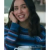 The Life List 2025 Sofia Carson Blue Striped Sweater