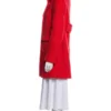 The Life List 2025 Sofia Carson Red Double Breasted Peacoat