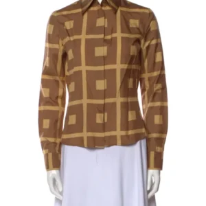 The Studio 2025 Chase Sui Wonders Brown Printed Blouse