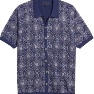 The White Lotus S03 Patrick Schwarzenegger Medallion Print Shirt