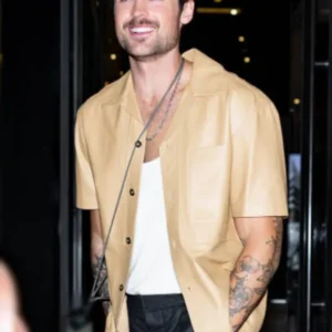 Watch What Happens Live 2025 Dylan Efron Leather Shirt