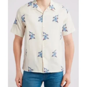 Access Hollywood 2025 Scott Evans 2025 Blue Floral Camp Shirt