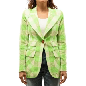 Found S02 Gabrielle Walsh Checkered Green Blazer