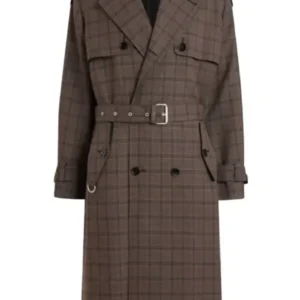 Harlem S03 Jerrie Johnson Check Trench Brown Coat