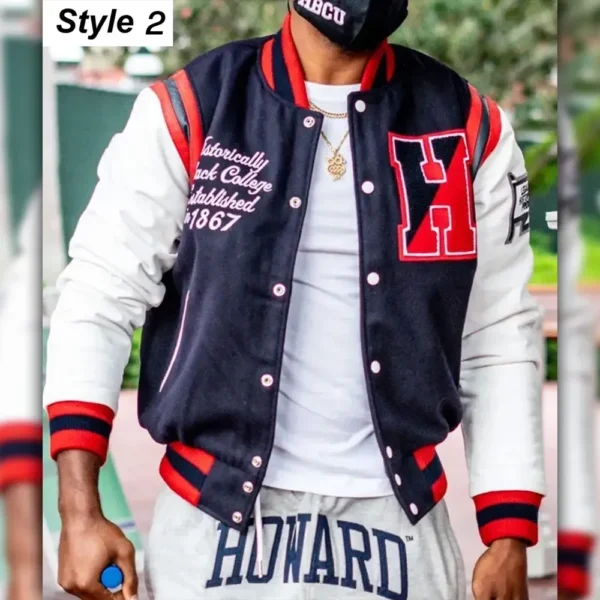 Howard University Motto The Mecca Varsity Jacket