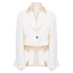 Jimmy Kimmel Live 2025 Meghann Fahy White Blazer