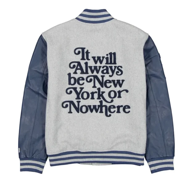 New York Or Nowhere Varsity Gray Jacket