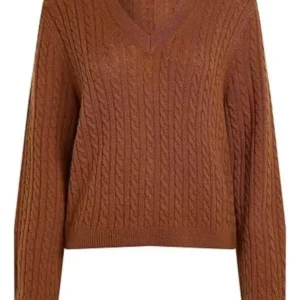 SurrealEstate S03 Sarah Levy 2025 Brown Cable Knit Sweater