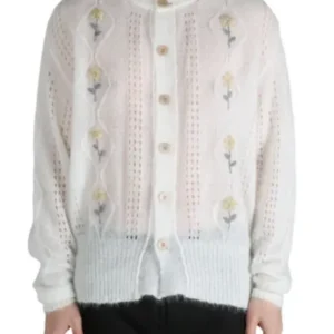 The Kelly Clarkson Alexander Skarsgard White Floral Cardigan