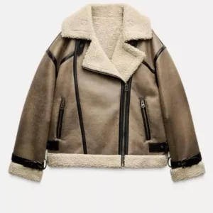 The Secret Lives of Mormon Wives Mayci Neeley Brown Aviator Jacket 2025