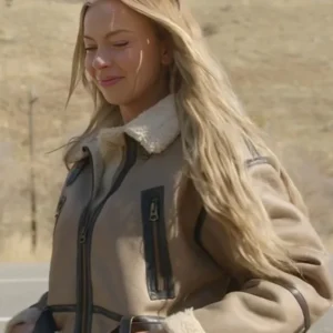 The Secret Lives of Mormon Wives Mayci Neeley Brown Aviator Jacket