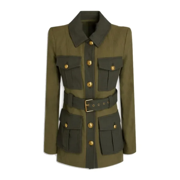 The Traitors US S03 Chrishell Stause Green Patch Pocket Jacket