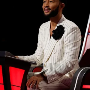 The Voice S25 John Legend Pinstripe Suit
