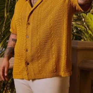Love Hotel Jason Yellow Crochet Shirt
