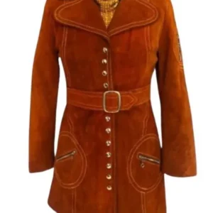Poker Face Natasha Suede Leather Coat